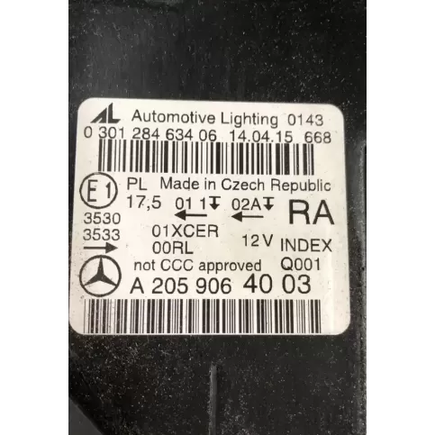 030128463406 фара передняя Mercedes-Benz C W205 2016