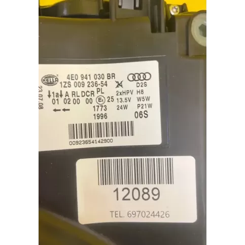 12089 фара передняя Audi A8 S8 D3 4E 2005