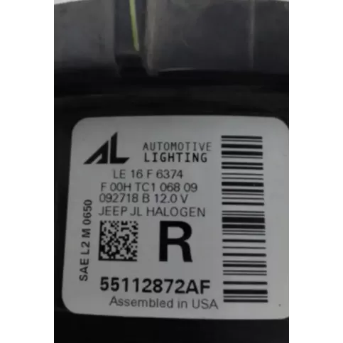 55112872AE фара передняя Jeep Wrangler 2018