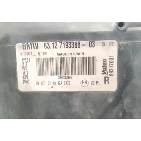 6312719338803 фара передня BMW 1 E82 E88 2007
