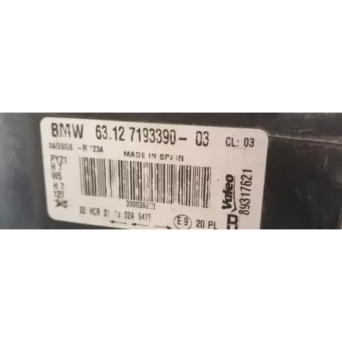 7193390 фара передняя BMW 1 E81 E87 2008