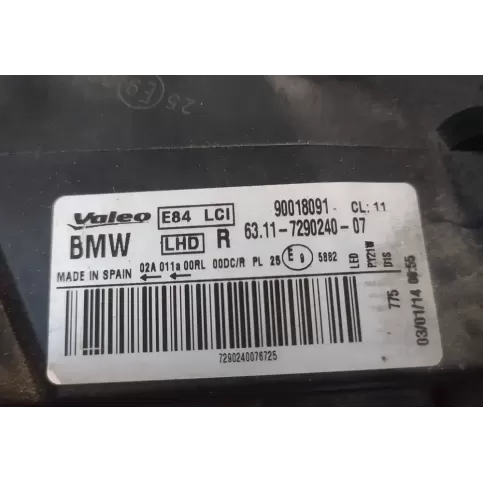 7290240076725 фара передня BMW X1 E84 2014
