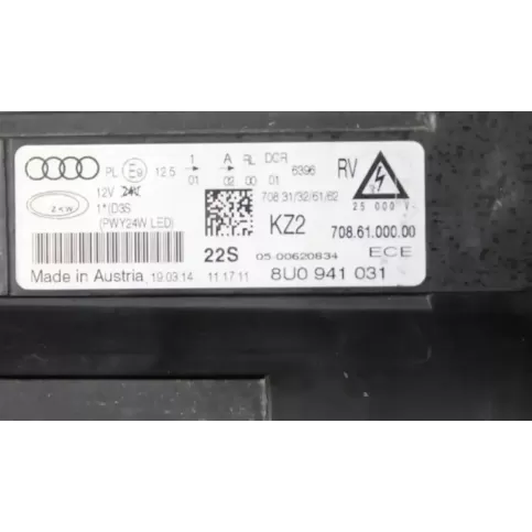 8U0941031 фара передняя Audi Q3 8U 2011