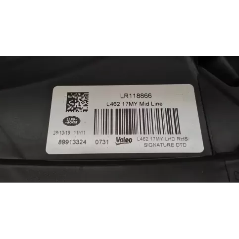 LR118866 фара передняя Land Rover Discovery 5 2017