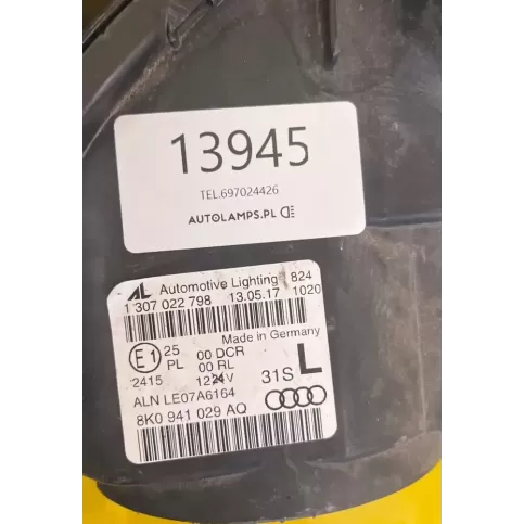 13945 фара передняя Audi A4 S4 B8 8K 2008