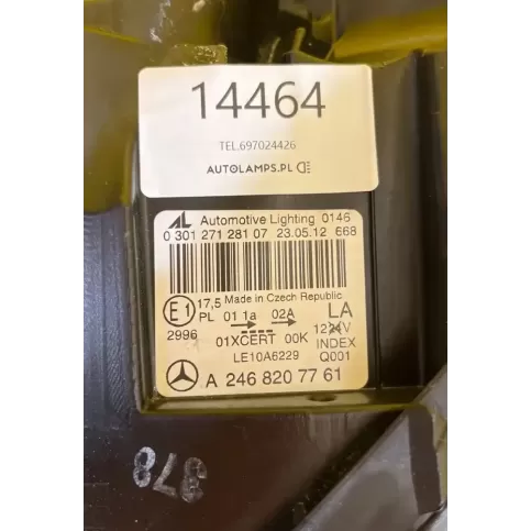 14464 фара передняя Mercedes-Benz B W246 W242 2017