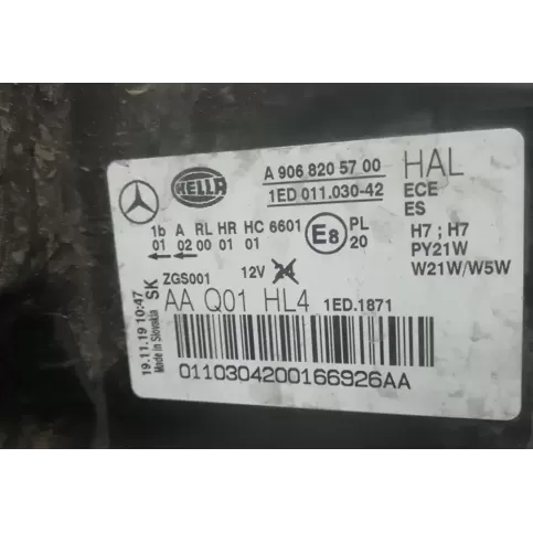 1ED01103042 фара передняя Mercedes-Benz Sprinter W906 2016