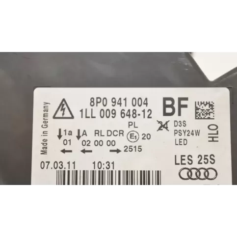 1LL009648-12 фара передняя Audi A3 S3 8P 2011