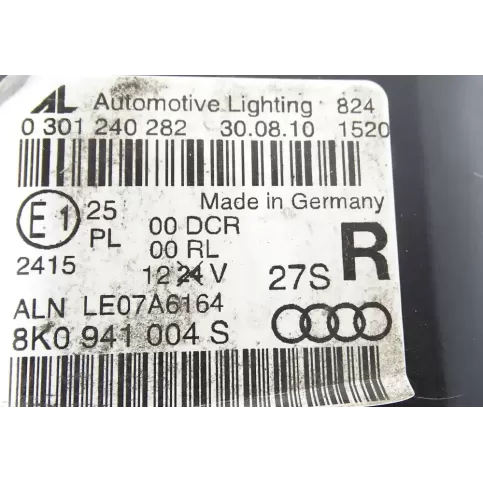 301240282 фара передня Audi A4 S4 B8 8K 2010