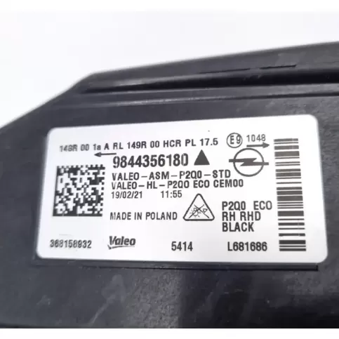 9844356180 фара передня Opel Mokka B 2022