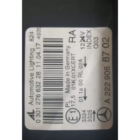 A2229068702 фара передняя Mercedes-Benz S W222 2015