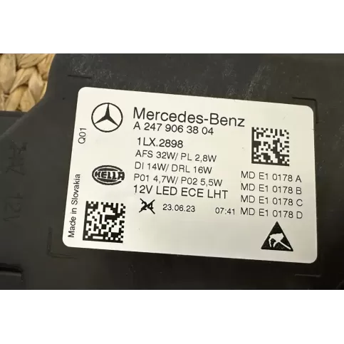 A2479063804 фара передня Mercedes-Benz GLA H247 2022