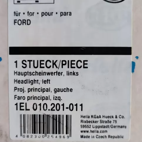 1385257 фара передняя Ford Focus 2004
