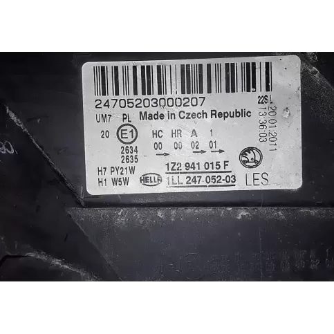 24705203000207 фара передня Skoda Octavia Mk2 (1Z) 2010