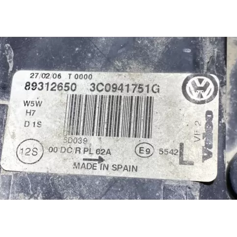 3C0941751Q фара передняя Volkswagen PASSAT B6 2006