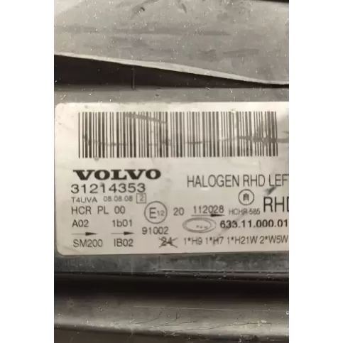6331100001 фара передняя Volvo V70 2008
