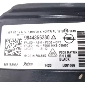 9844356280 фара передня Opel Mokka B 2021