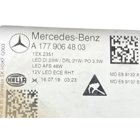 A1779064803 фара передняя Mercedes-Benz A W177 2019
