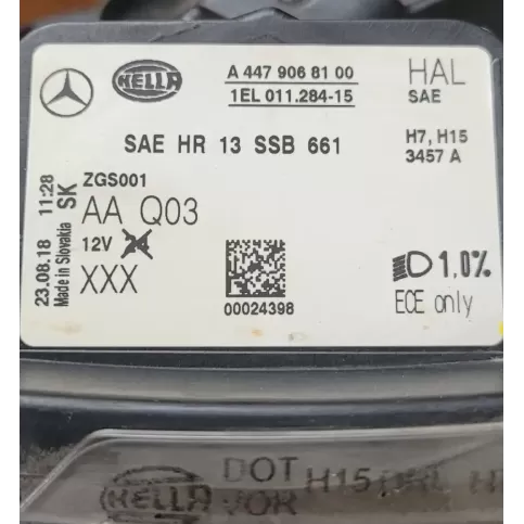 A4479068100 фара передняя Mercedes-Benz V Class W447 2019