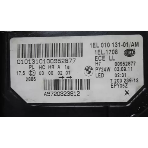 00952877 фара передняя BMW 5 F10 F11 2015