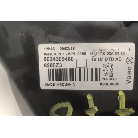 89309085 фара передня Peugeot 307 2002