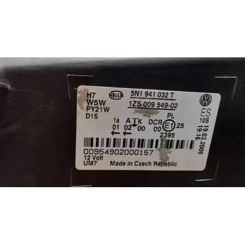 00954902000157 фара передняя Volkswagen Tiguan 2008