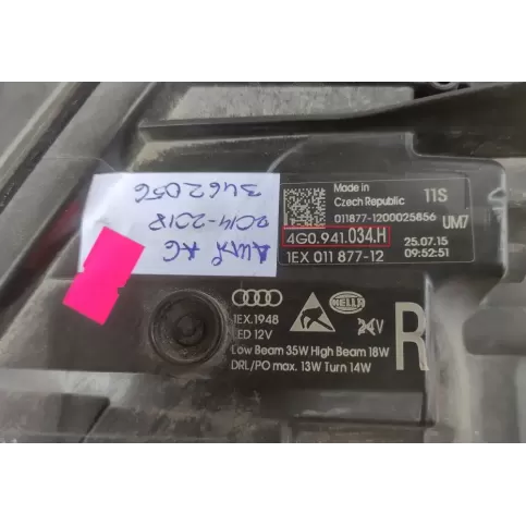 3462056 фара передня Audi A6 S6 C7 4G 2016