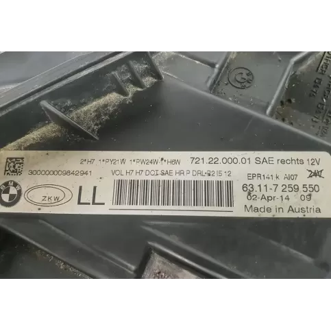 7259550 фара передня BMW 3 F30 F35 F31 2014