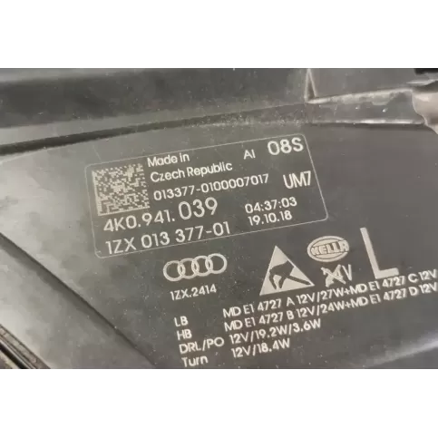 0033770100007017 фара передняя Audi A6 S6 C8 4K 2018