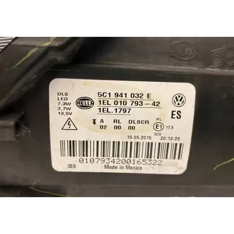 0107934200165322 фара передняя Volkswagen New Beetle 2011