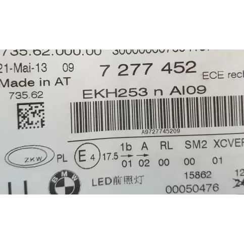 7277452 фара передня BMW X6 E71 2011