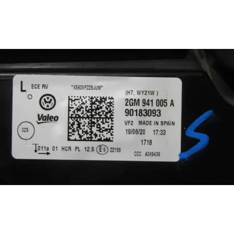 90183093 фара передняя Volkswagen T-Cross 2016