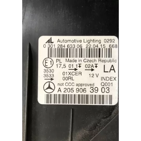 030128463306 фара передняя Mercedes-Benz C W205 2016