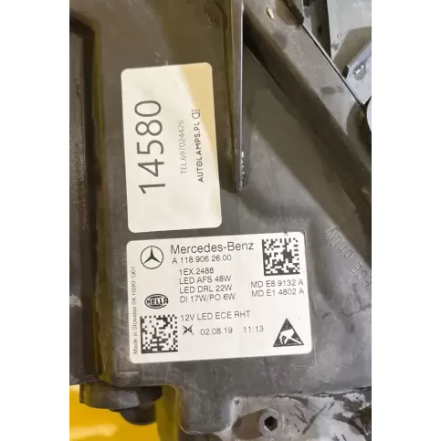 14580 фара передняя Mercedes-Benz CLA C117 X117 W117 2019