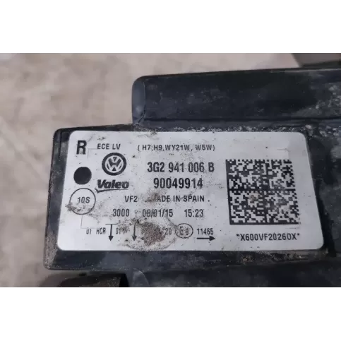 3G2941006B фара передня Volkswagen PASSAT B8 2016