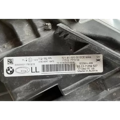 7216100000 фара передняя BMW 3 F30 F35 F31 2019