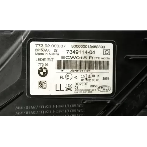 734911404 фара передня BMW 7 G11 G12 2015