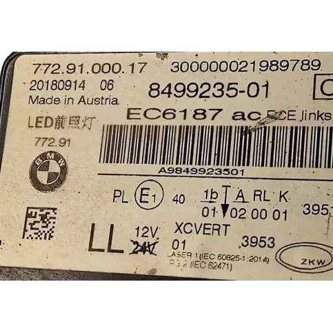 8499235 фара передняя BMW 7 G11 G12 2018