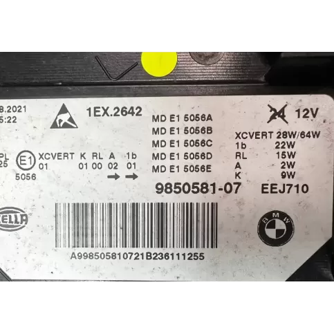 985058107 фара передня BMW 5 G30 G31 2016