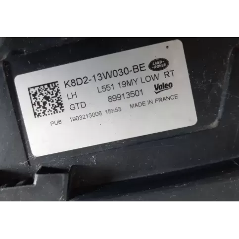 K8D213W030BE фара передняя Land Rover Range Rover Evoque L538 2018