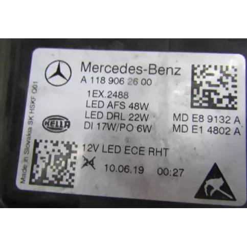 MDE14802A фара передняя Mercedes-Benz CLA C118 X118 2019