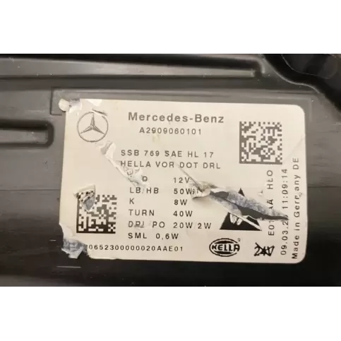 SSB769SA фара передняя Mercedes-Benz AMG GT 4 x290 w290 2020