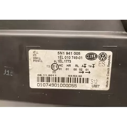 01074901000055 фара передняя Volkswagen Tiguan 2011