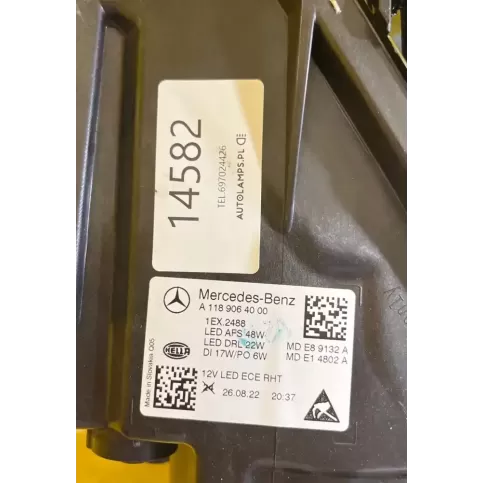 14582 фара передняя Mercedes-Benz CLA C117 X117 W117 2020