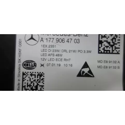 1779064703 фара передняя Mercedes-Benz A W177 2022