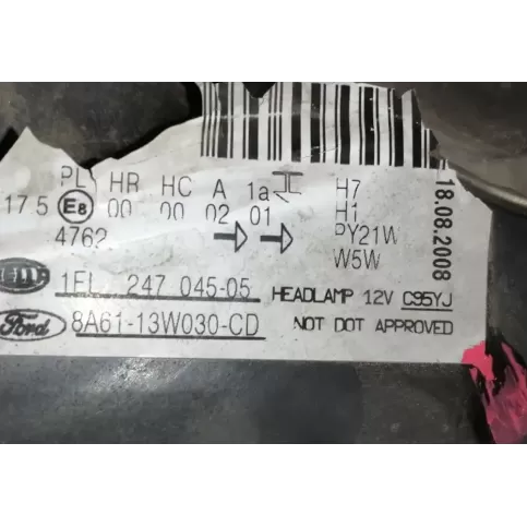 1EL24704505 фара передняя Ford Fiesta 2008