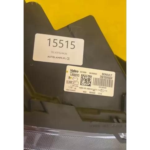 260109550R фара передняя Dacia Duster II 2021