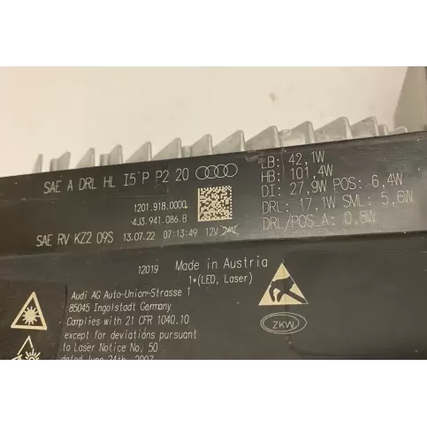 4J3941086B фара передня Audi E-tron GT 2022