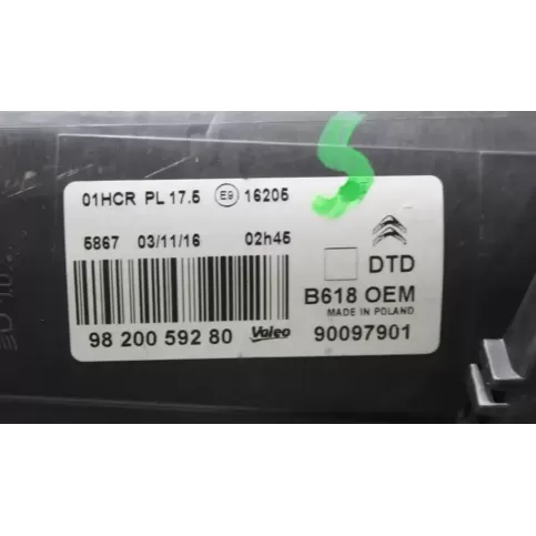 90097901 фара передняя Citroen C3 2016