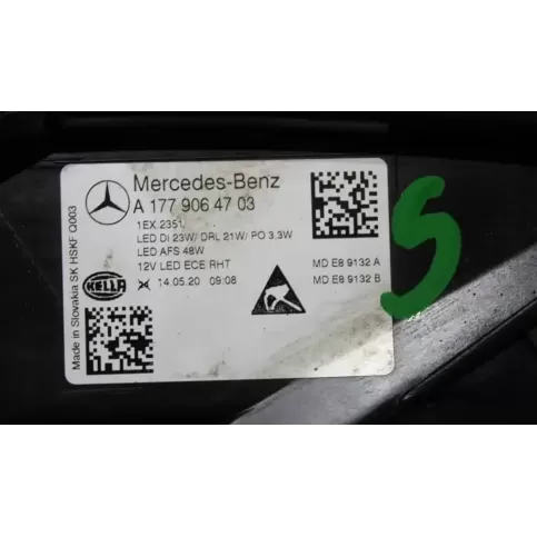 MDE89132B фара передняя Mercedes-Benz A W177 2018